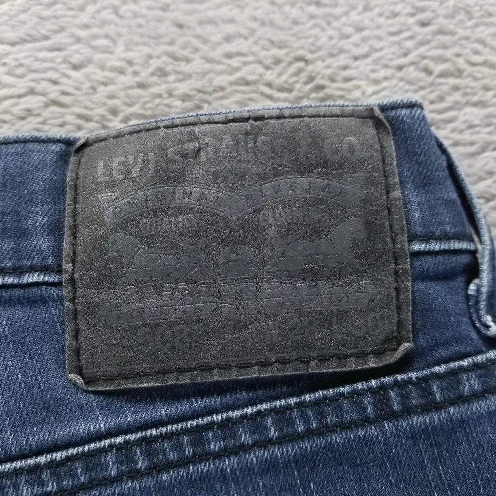 Levis 508 Jeans Mens 33x30 Blue Regular Straight Medium Wash Stretch Comfort